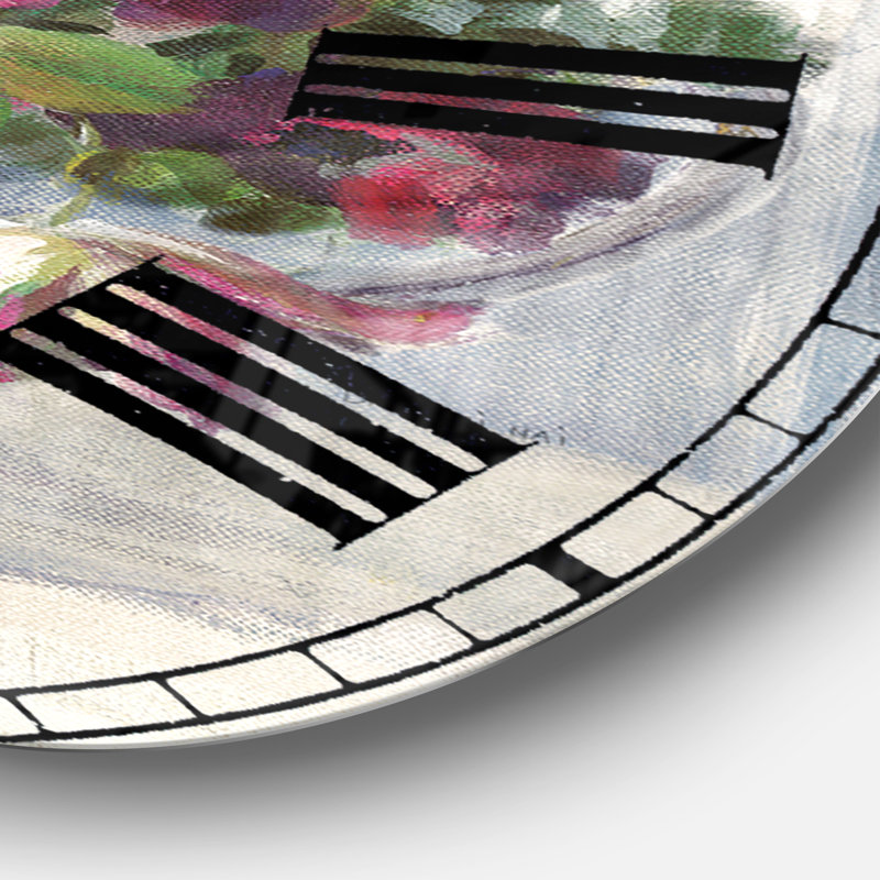 Maison Des Fleurs I - Farmhouse Wall Clock, Oversized