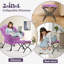 Fauteuil Lazy avec repose-pieds pliant et sac de rangement latéral, fauteuil d'appoint rembourré moelleux avec structure en métal, patins antidérapants-531877954