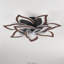 Ventilateur de plafond moderne noir à motif floral de 81 cm (32 pouces) avec télécommande, éclairage DEL à intensité variable et 6 vitesses-136069968
