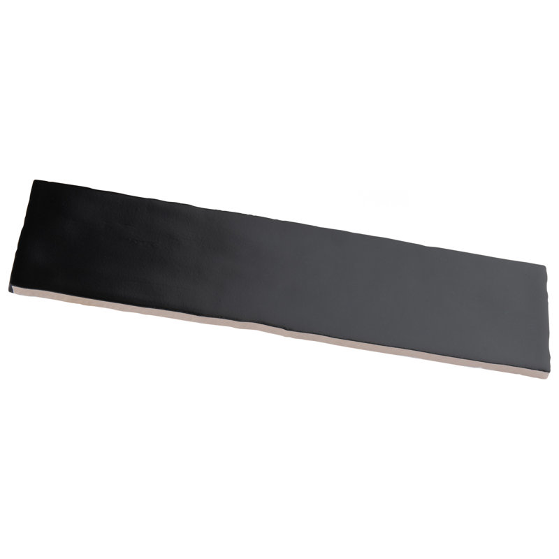 Castillo 3" X 12" Ceramic Subway Wall Tile, Black