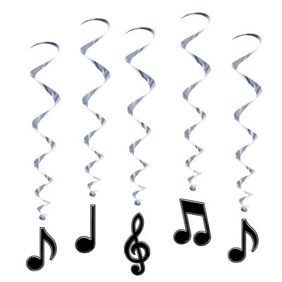 Musical Notes Whirls - 3' - Pack of 6