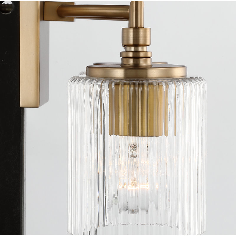 Adalina 3-Light Dimmable Vanity Light with Glass Shades, Satin Brass