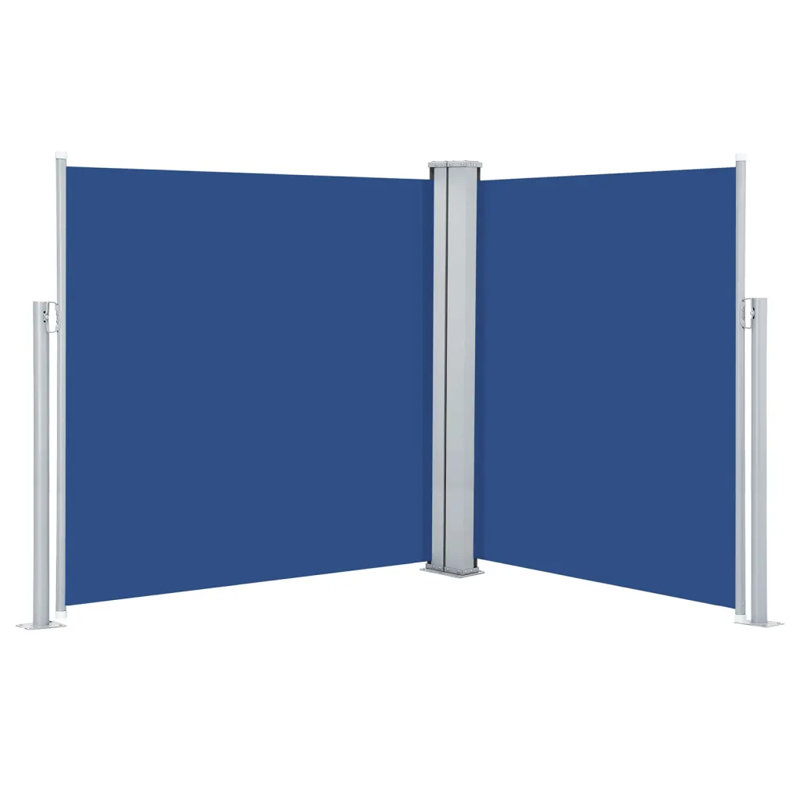 Dakota Fields 6cm W x 1.6cm D Fabric Blue Cover Motorised Retractable Side Awning