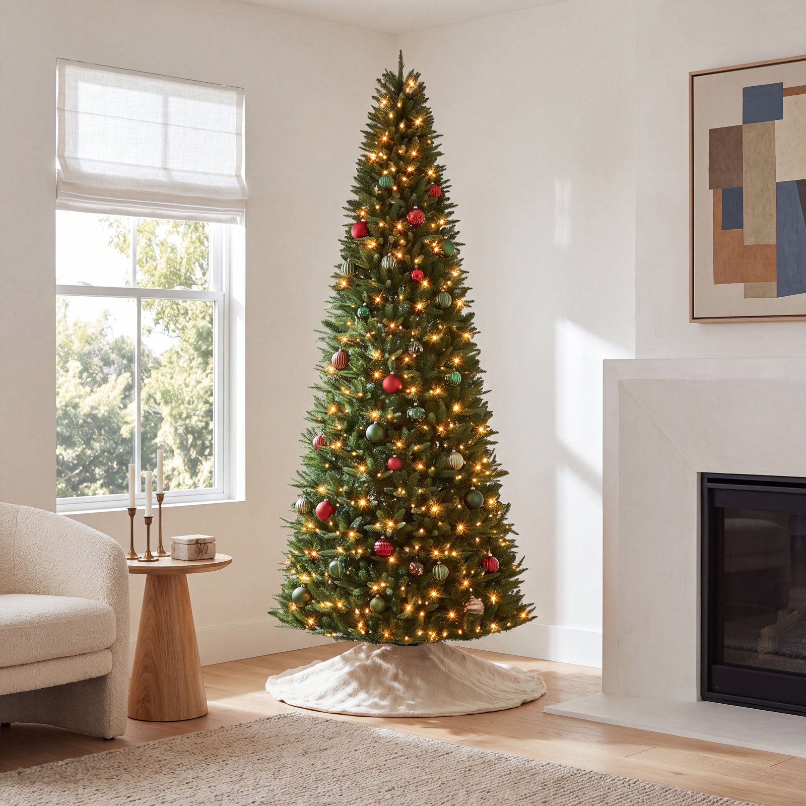 144' Lighted Artificial Fir Christmas Tree