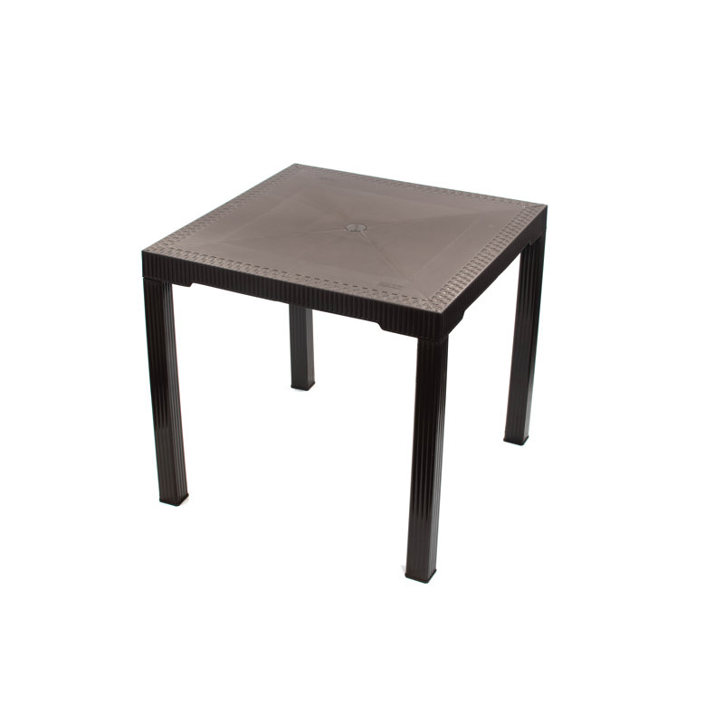 Square Outdoor Dining Table With Umbrella Hole , 32'' in. W 32'' in. D