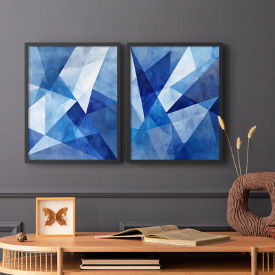 ABSTRACT Series Lxxiii - reproduction encadrée de qualité supérieure - prête à être accrochée - aucun clou requis - aucun clou requis