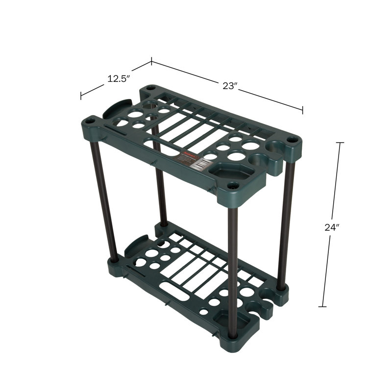 Stalwart Garden Tool Organizer - Utility Rack Maximizes Yard Tool Storage - Garage Space Saver