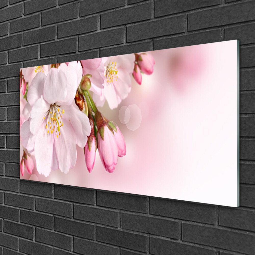 Glasbild Blumen Floral