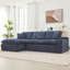 Canapé modulaire rembourré 107,9 po Cloud avec coussin double couche et poches latérales-590220677