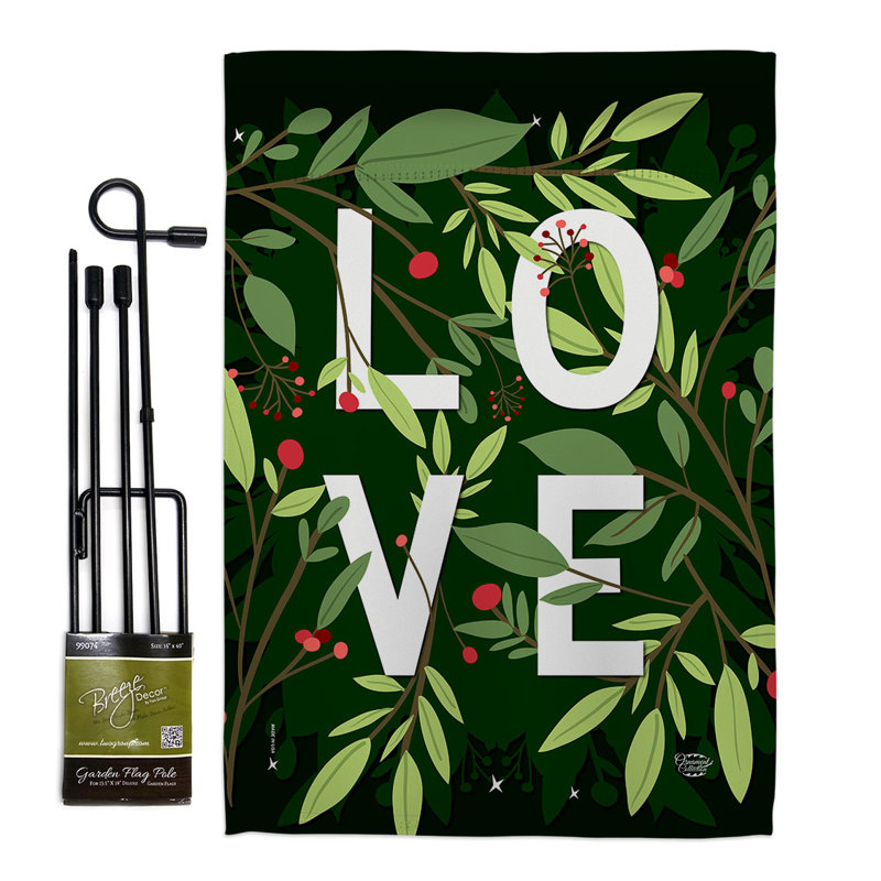 Ensemble de drapeaux en polyester 18 po x 13 po Valentines