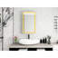 Miroir mural rectangulaire pour armoire à pharmacie argenté, miroir de maquillage avec éclairage à DEL 3 couleurs, 2 tablettes amovibles en verre trempé pour l'organisation de la salle de bain, articles de toilette-969398613