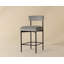 Upholstered Stool with Metal Frame