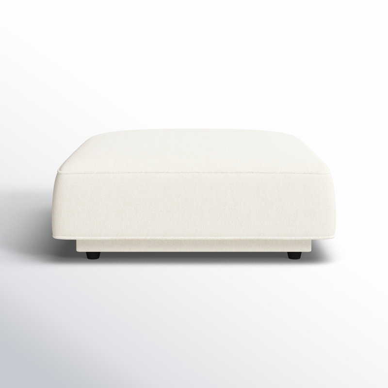 Catalya Upholstered Ottoman, Novax White Boucle