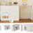44"-85" Extendable Sofa Bar Table Cabinet Behind Couch Pub Table with LED