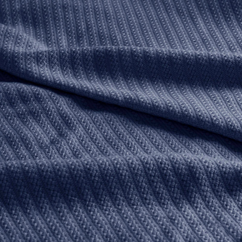 Couverture en peluche sculptée, Très grand lit, Marine