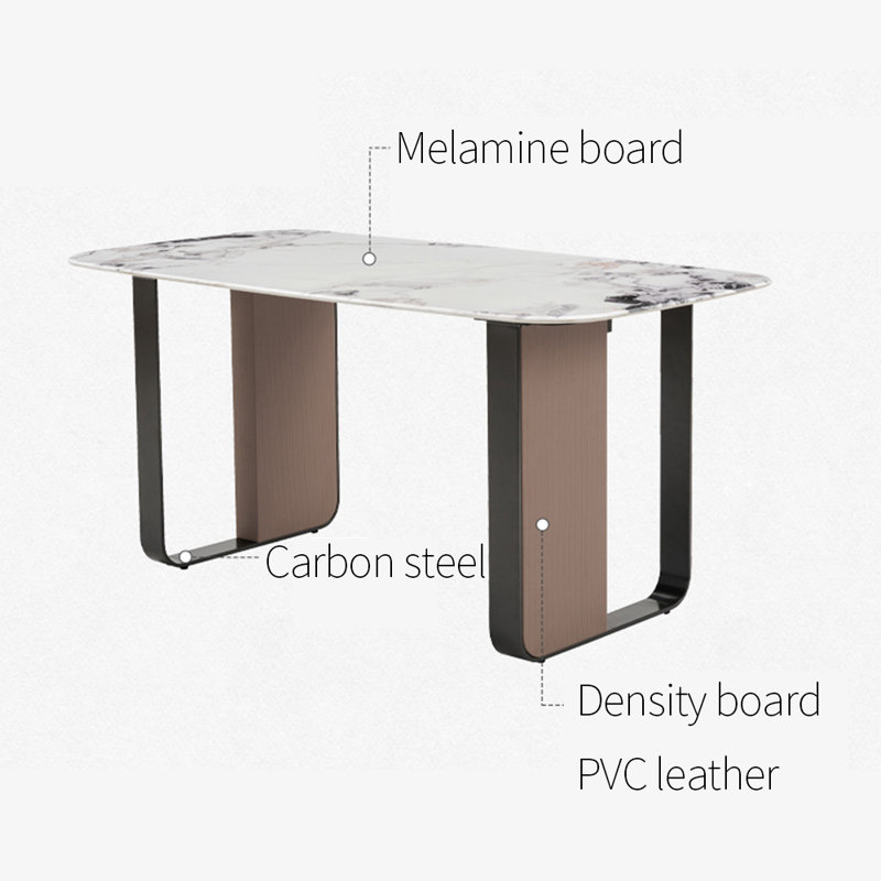 Light luxury high-end dining table set, 7