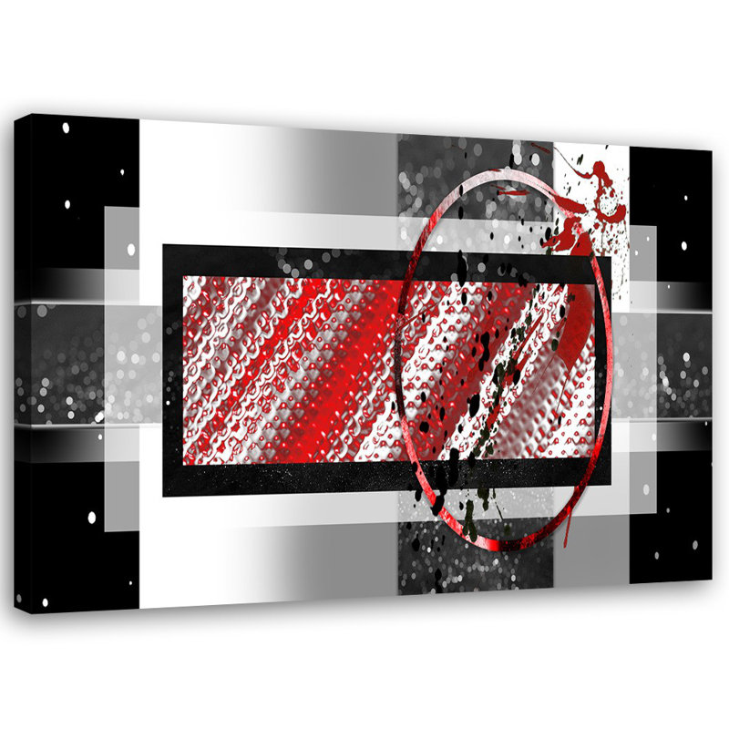 Mural, Abstract Geometry - No Frame Print on Canvas, 80cm H x 120cm W