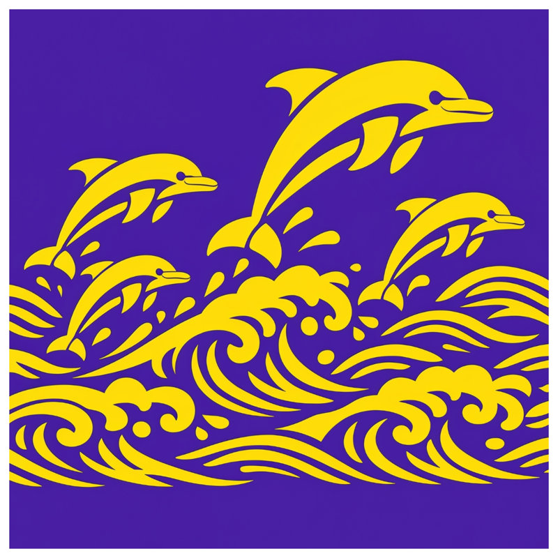 Dauphins Vagues Couvertures, 60in W x 80in H