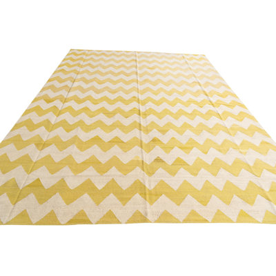 Tapis crème moderne 10 x 13 kilim