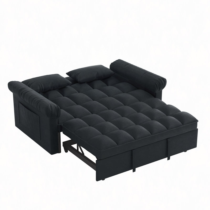 Canapé-lit avec lit escamotable Loveseats, Noir