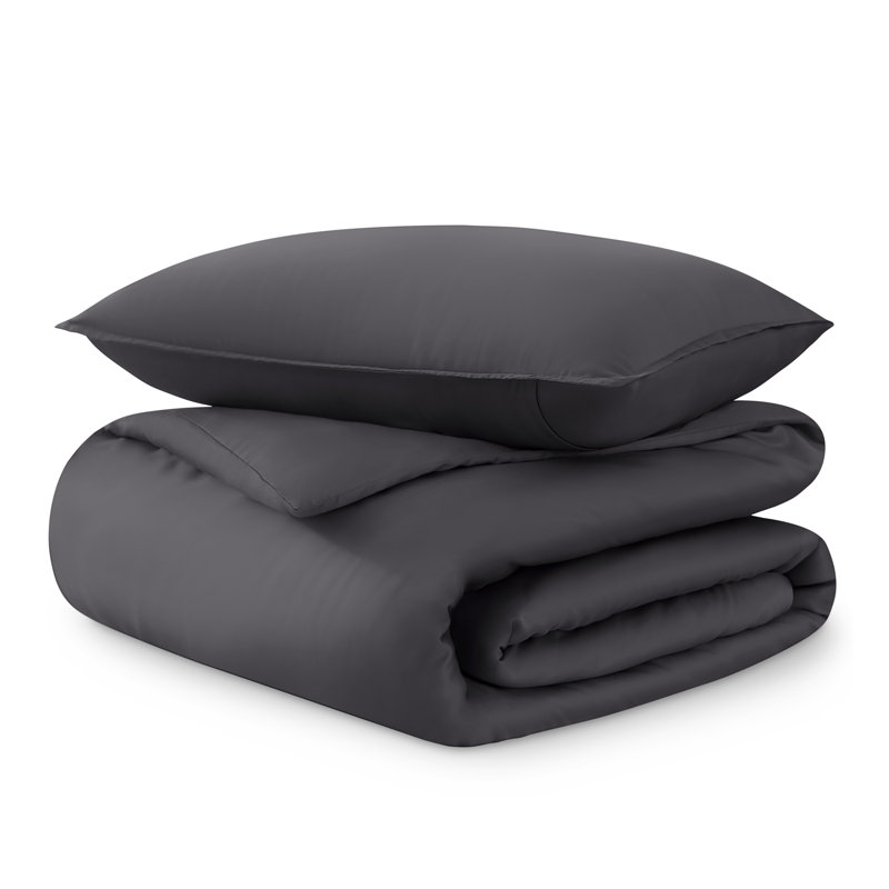 Twin/Twin XL Forged Iron Grey TENCEL Lyocell Duvet Cover Set
