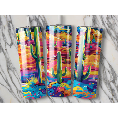 Choose Handmade Tumblers 591ml Vacuum Insulated Stainless Steel (18/8) Travel Tumbler with Straw