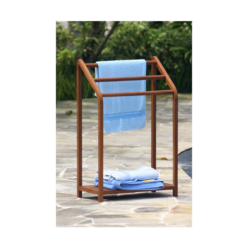 Spa Teak Floor Mounted Towel Stand