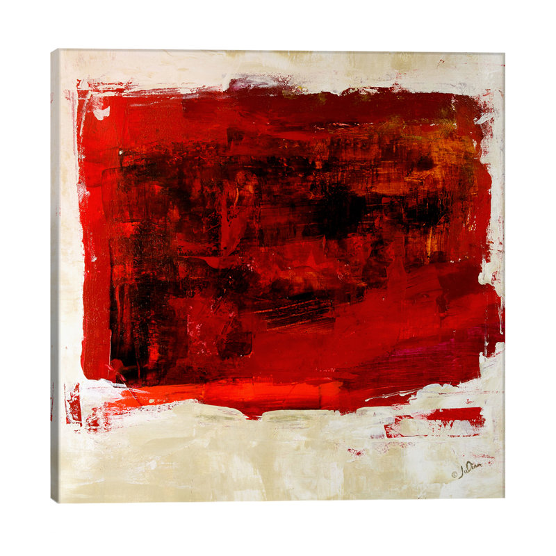 Red Study by Julian Spencer - Wrapped Canvas Painting, 93.98 cm H x 93.98 cm W x 1.91 cm D