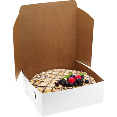 Prep & Savour Deaunta 15 x 11.5 x 2.25 Auto-Popup White Bakery Boxes