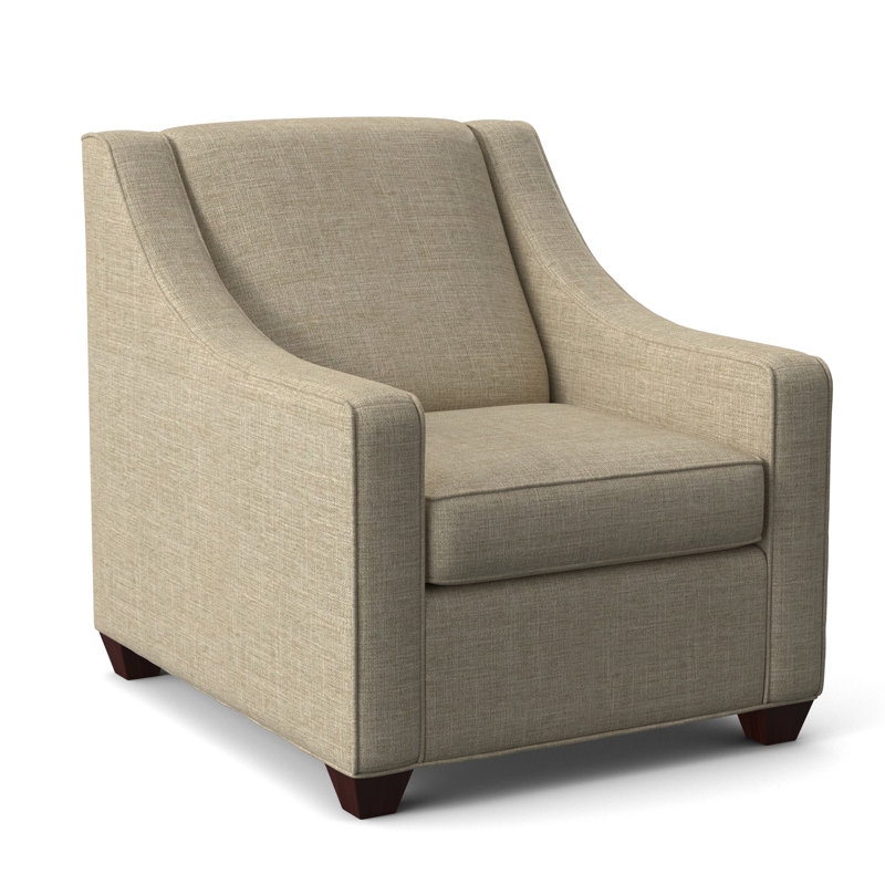 Fauteuil l 31 po Phillips, Acajou empire, Chanvre Archetype
