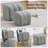 Nestable Upholstered Boucle Fabric Ottoman Set-2116188150