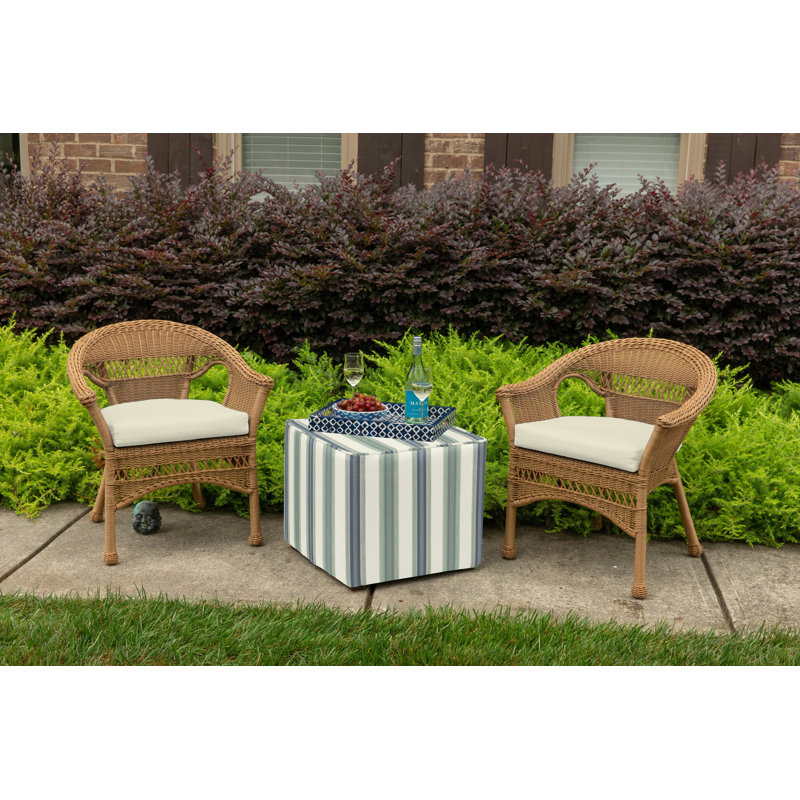 Casual Cushion Wicker Outdoor Chair Cushion, Sunbrella Fade & Water Resistant for Wicker Dining Chairs & Sunroom Seats, Reversible
