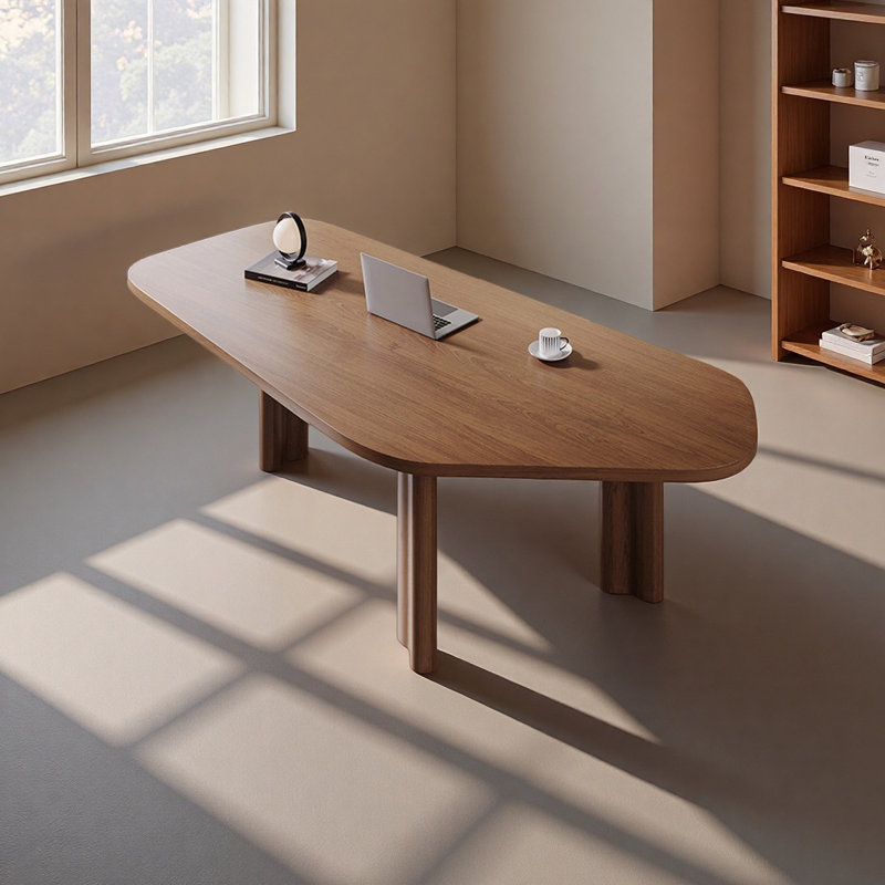 Creative Irregular-Shaped Desk, 28.74" H x 70.86" W x 31.49" D