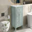 Meuble-lavabo 24 po avec lavabo, meuble-lavabo avec un tiroir rabattable et deux tiroirs, tablette réglable, bois massif et panneau de fibres à densité moyenne, vert-520891540