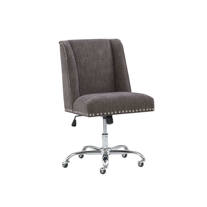 Chaise de travail pivotante et inclinable à roulettes Clarke, Aigue-marine, Polyester