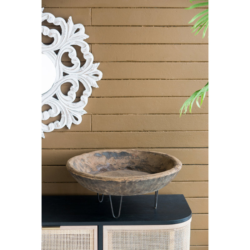 Bol décoratif en bois massif Illiopolis en brun