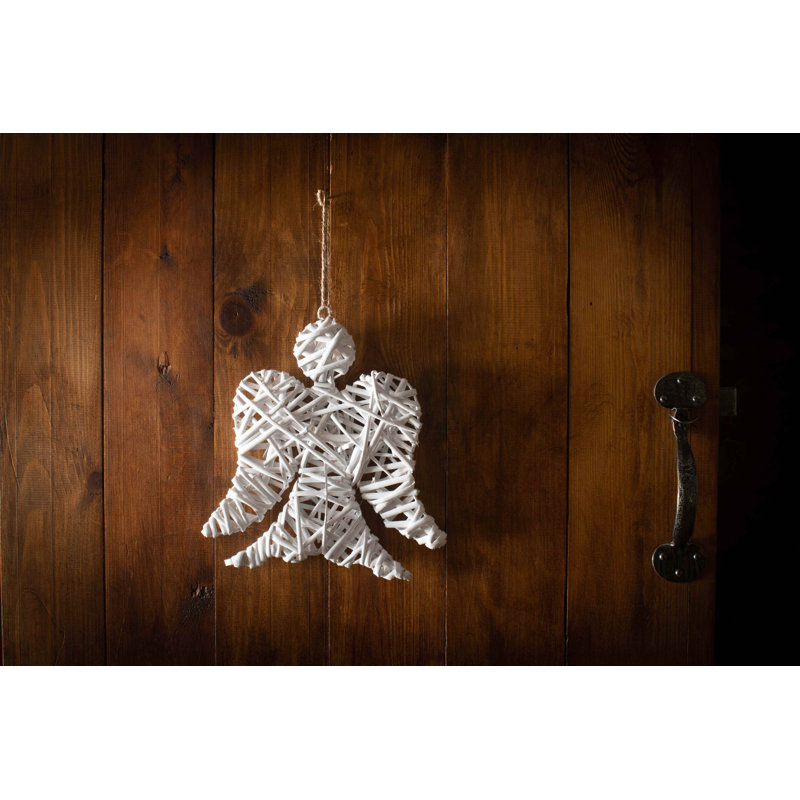 Guisborough Wicker Angel Shaped Hanging Sculpture