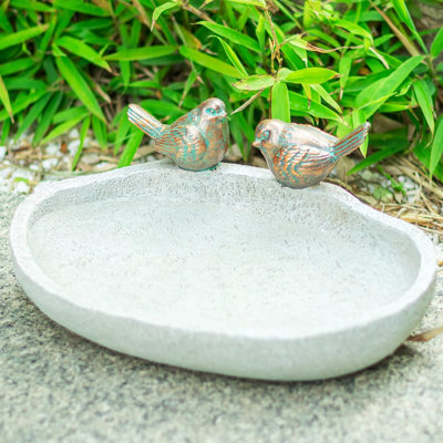 Bain d'oiseaux pour l'extérieur, jardin en résine