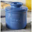 Butter Bell - La cruche originale Butter L par L Tremain, un garde-plat à beurre en céramique de comptoir pour le beurre à tartiner, collection Café Matte - bleu marine mat