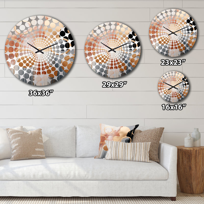 Horloge murale à motif abstrait, Grand