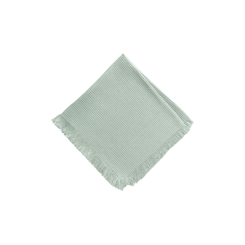 Hiekje Cotton Waffle Weave Cotton Napkin, Green