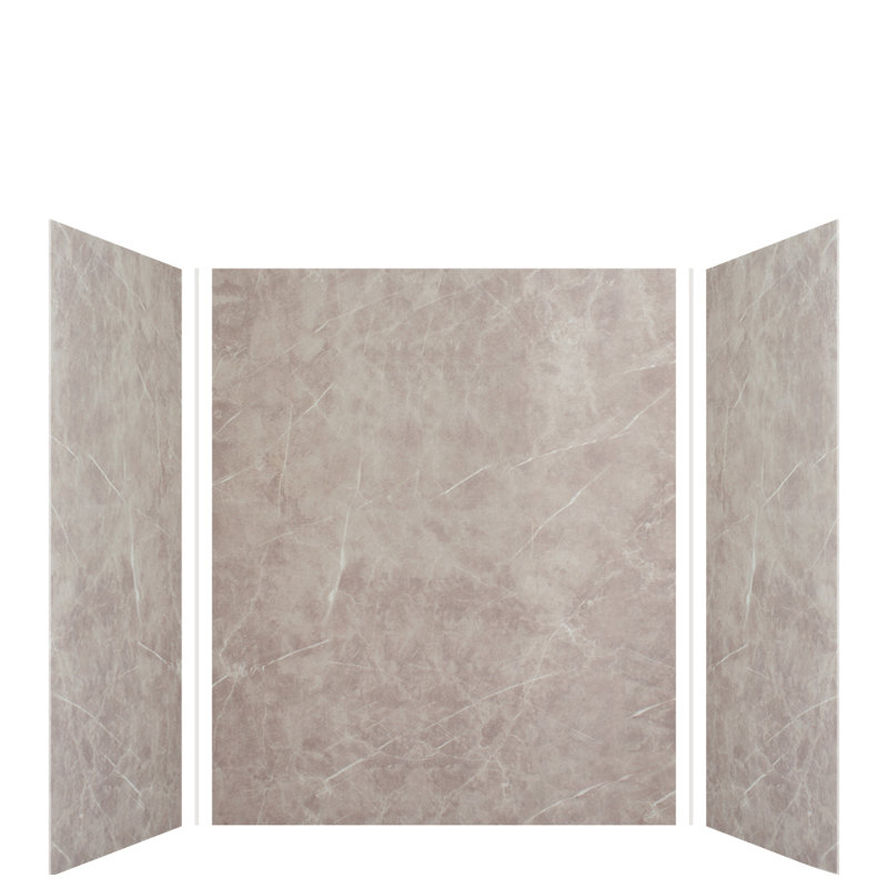 Paroi de douche à 3 panneaux Expressions, H 72 po x l 60 po x P 48 po, Chêne blanchi