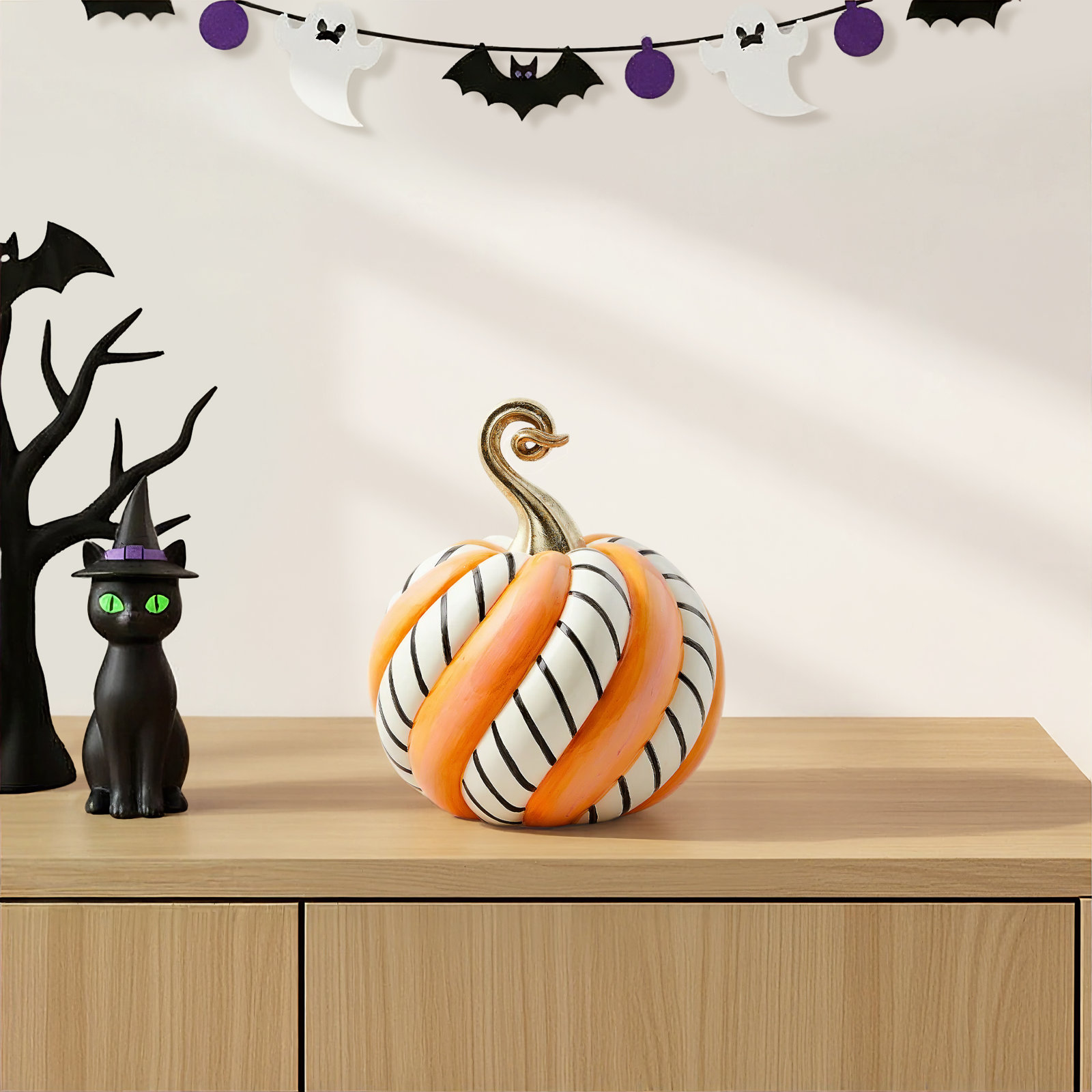 Trick Or Treat Candy Swirl Medium Pumpkin
