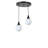 Elegant Adjustable Chandelier, Metal Body with Glass Cap, 9.8 in Diameter x 27.6 in Height | E27 Socket (Max 40W), Black & White Color, Modern Design for Living Room & Dining Room, IP20 Rated