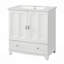 Meuble-lavabo de 30 po avec lavabo en céramique, meuble-lavabo à cadre en bois massif avec tablette réglable, tiroir avec cloison, pieds en bois massif-126234102