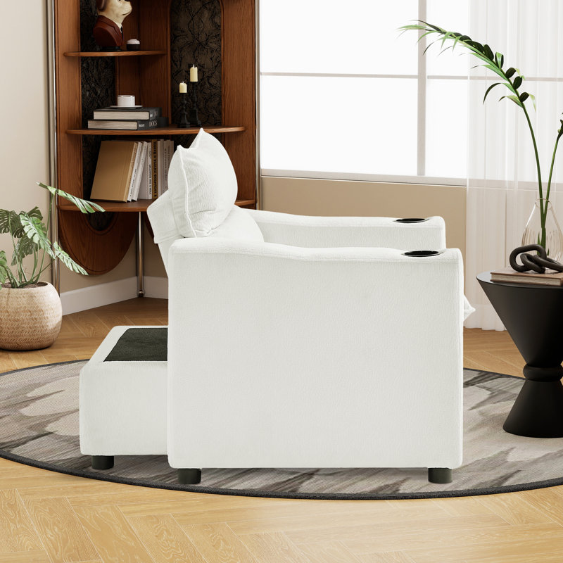 Fauteuil convertible convertible 3-en-1, Beige
