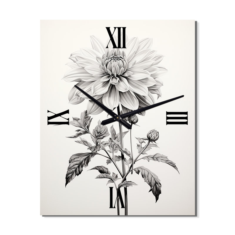 Horloge murale Aireana - Dahlia, Grand