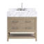 TileBar Studio Vanities Rowan Greige Ash Vanity with Carrara Marble Top-1351806521