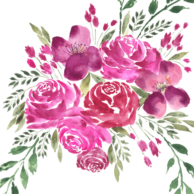 Dreaming Of Flowers I by Regina Moore - Wrapped Canvas Print, 30.48cm H x 30.48cm W
