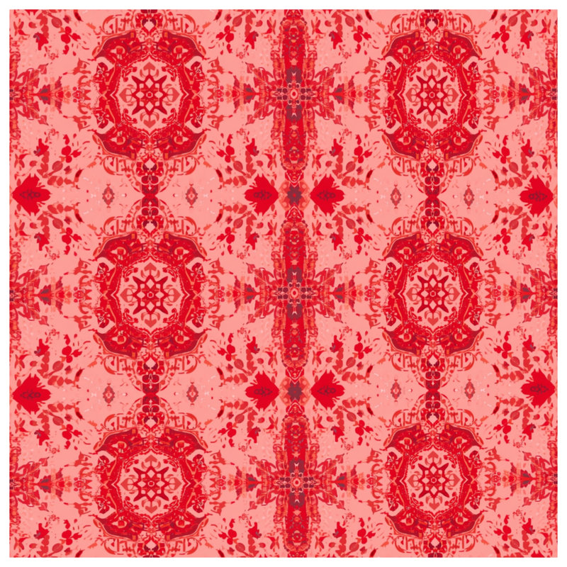 Red Ornate Mandala Blankets, 50in W x 60in H